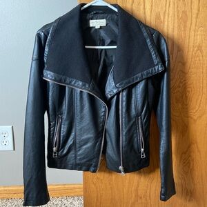 Black faux leather jacket